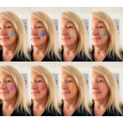 Holographic Face Stickers (4 pack)