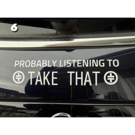 Car Sticker - Listening to Take That